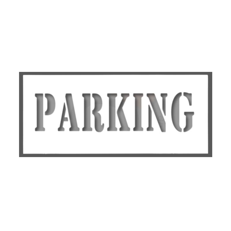 Pochoir texte parking