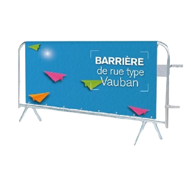 Banderole personnalisée pour barrière type Vauban