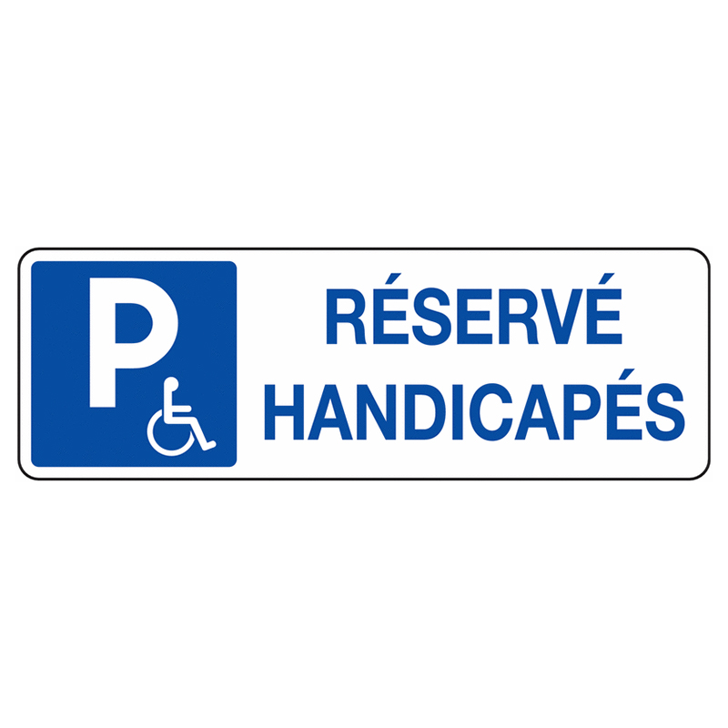 Signalétique parking reservé aux handicapés